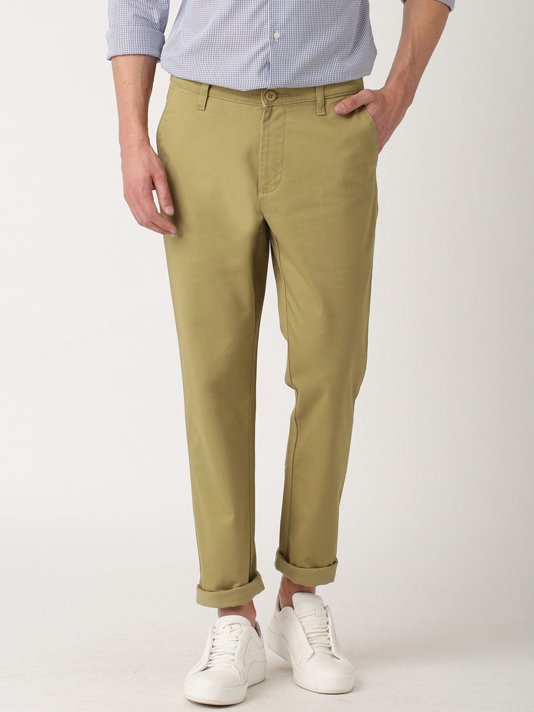 dark khaki trousers