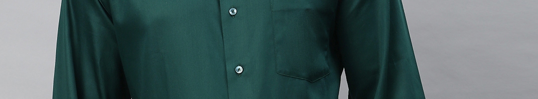 Buy Arrow Men Green Regular Fit Solid Formal Shirt - Shirts for Men ...