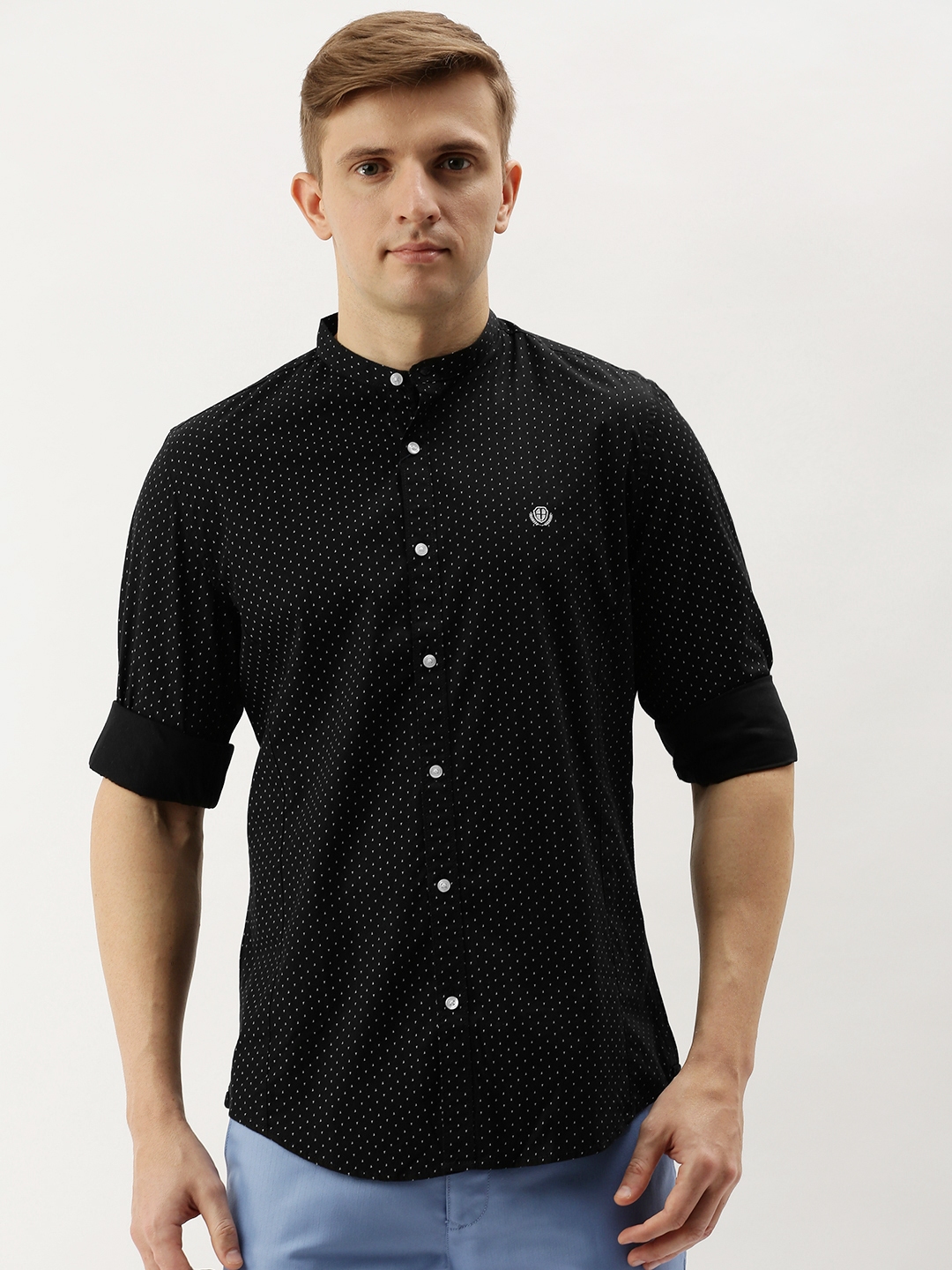 peter england shirts black