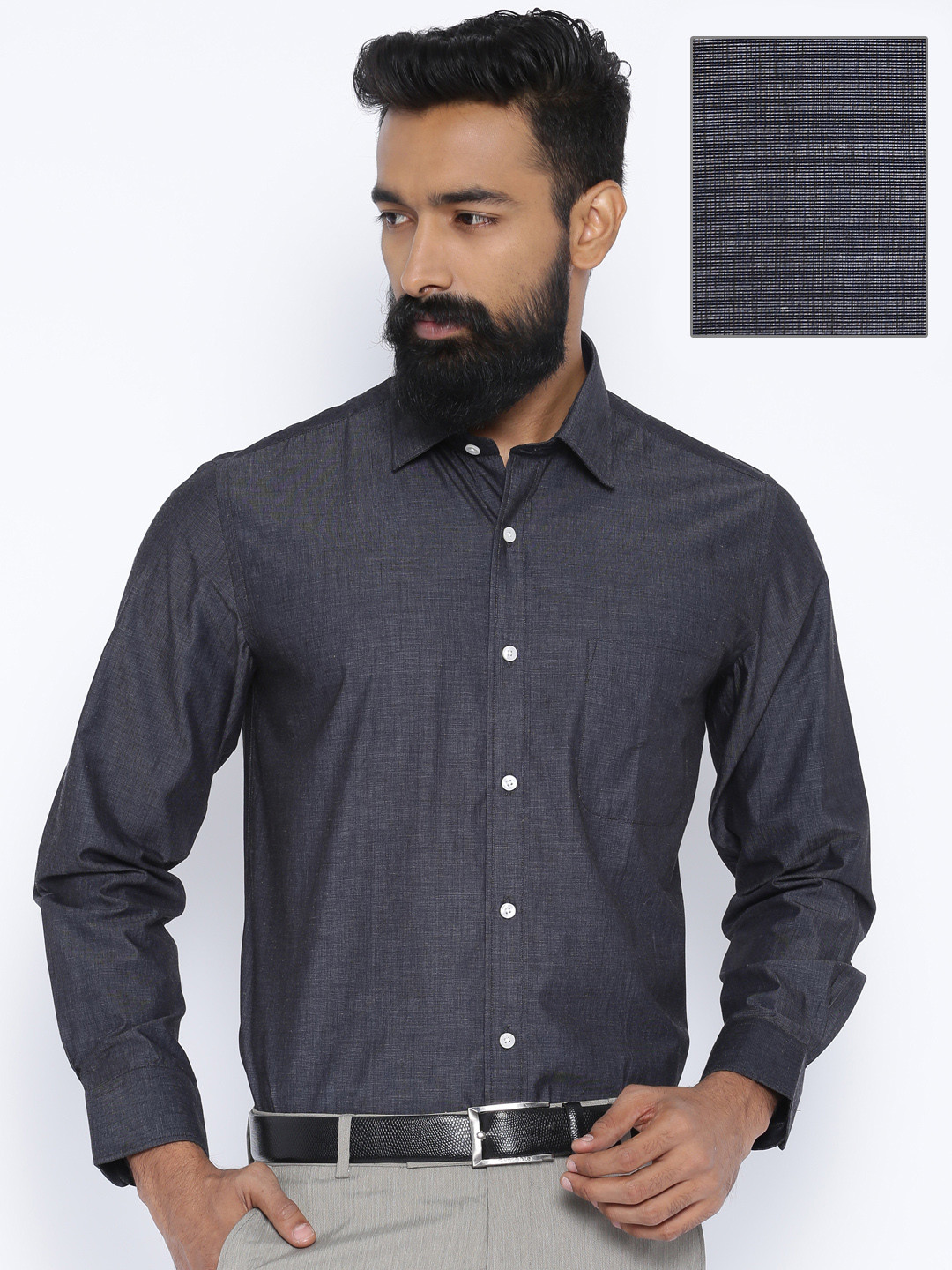 Buy Arrow Charcoal Grey Formal Shirt Shirts for Men 1285107 Myntra