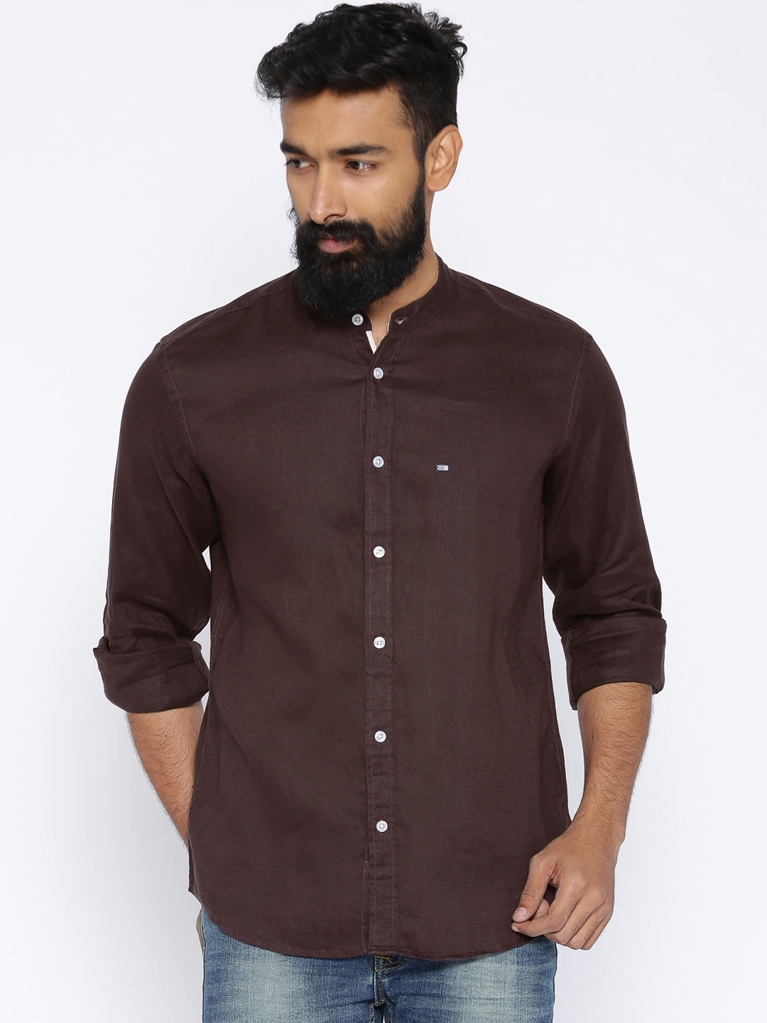Buy Arrow Sport Brown Linen Casual Shirt - Shirts for Men 1285121 | Myntra
