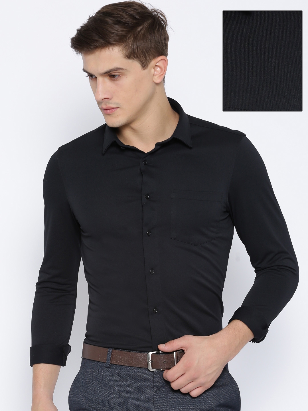 black shirt for men myntra