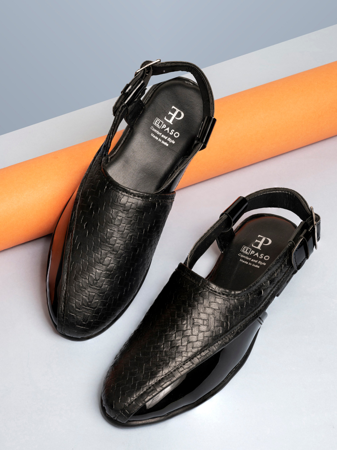 Buy El Paso Men Black Peshawari Mules Casual Shoes for Men 12855910