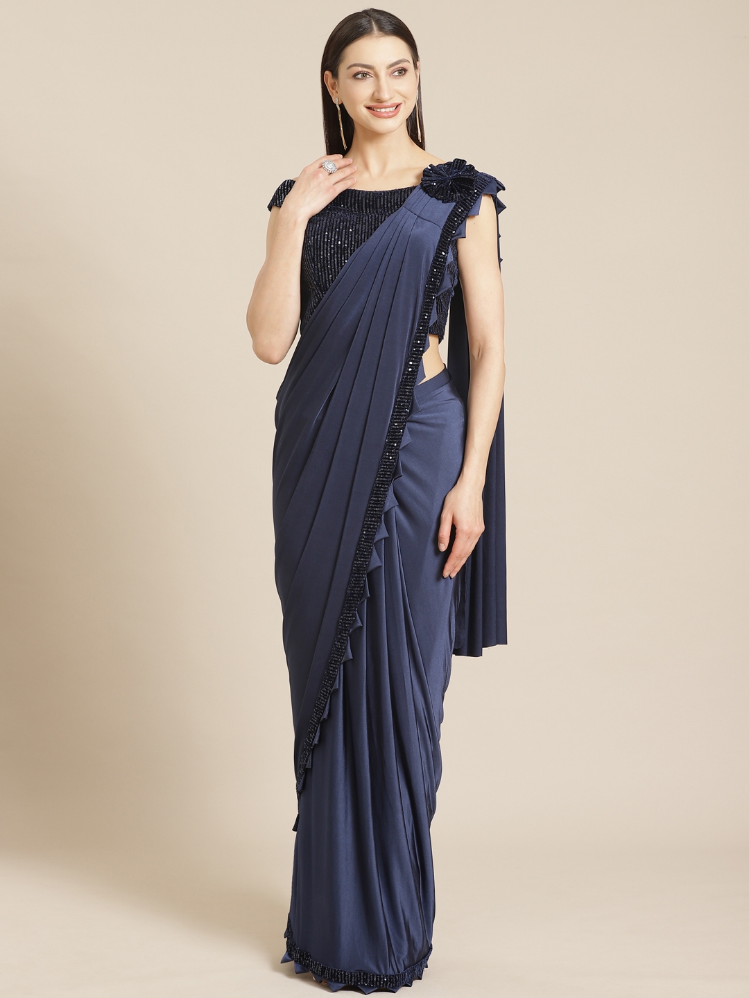 myntra saree gown