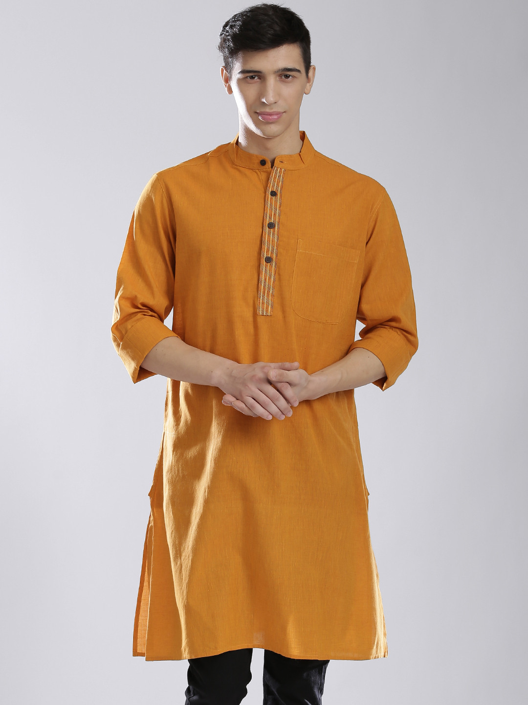 Buy Fabindia Mustard Yellow Kurta Kurtas for Men 1286348 Myntra