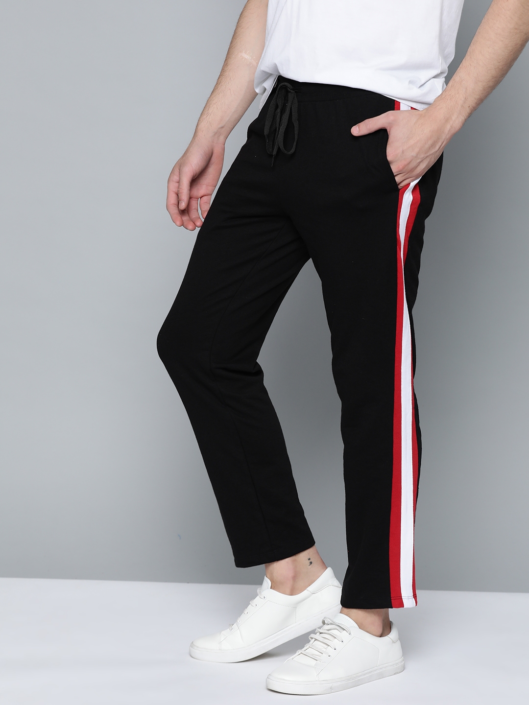 Buy Mast & Harbour Men Black Solid Track Pants - Track Pants for Men ...