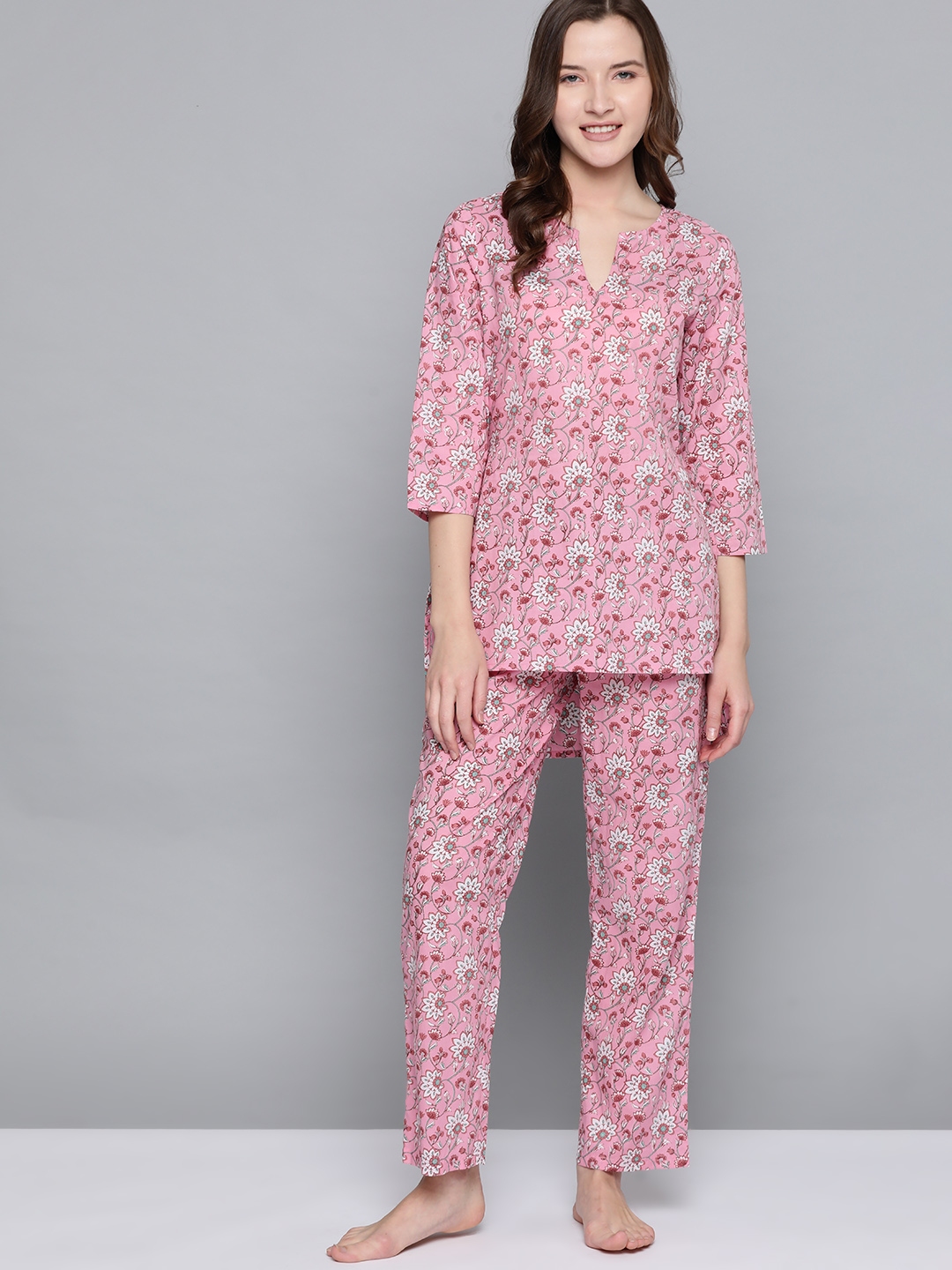 pink night suit for women