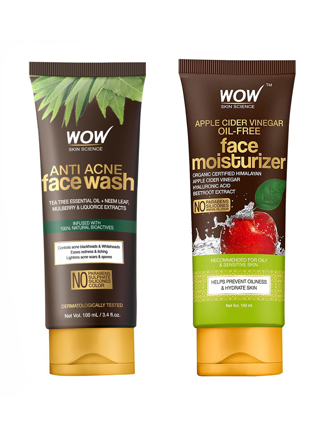 Buy WOW SKIN SCIENCE Unisex Set Of Face Wash & Moisturizer Skin Care