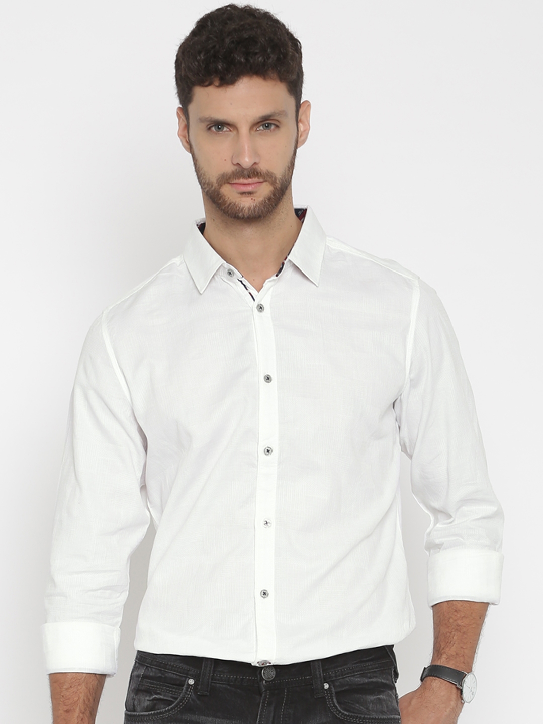 Buy Being Human Clothing White Slim Casual Shirt - Shirts for Men ...