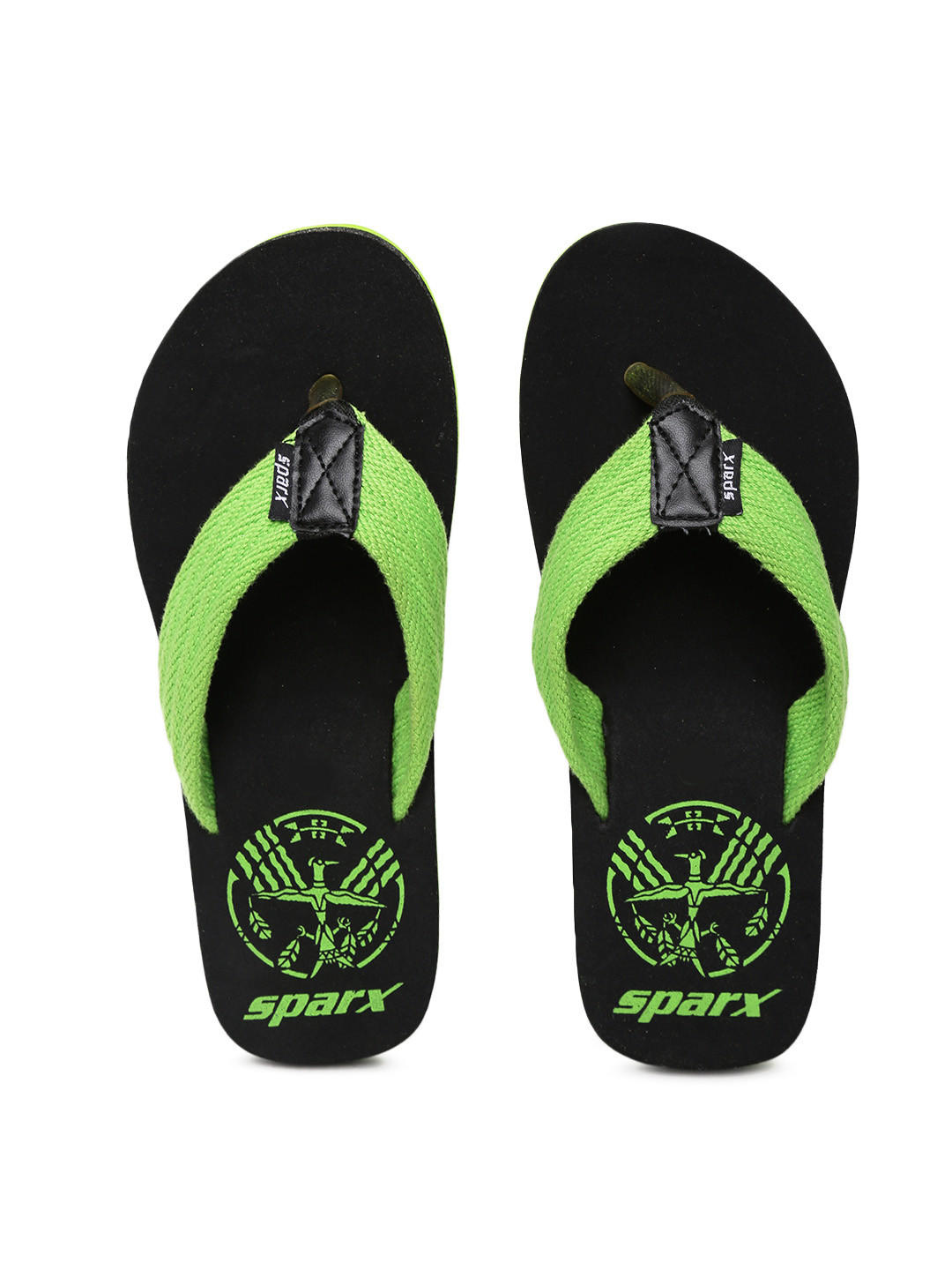 Buy Sparx Men Green & Black Printed Flip Flops Flip Flops for Men