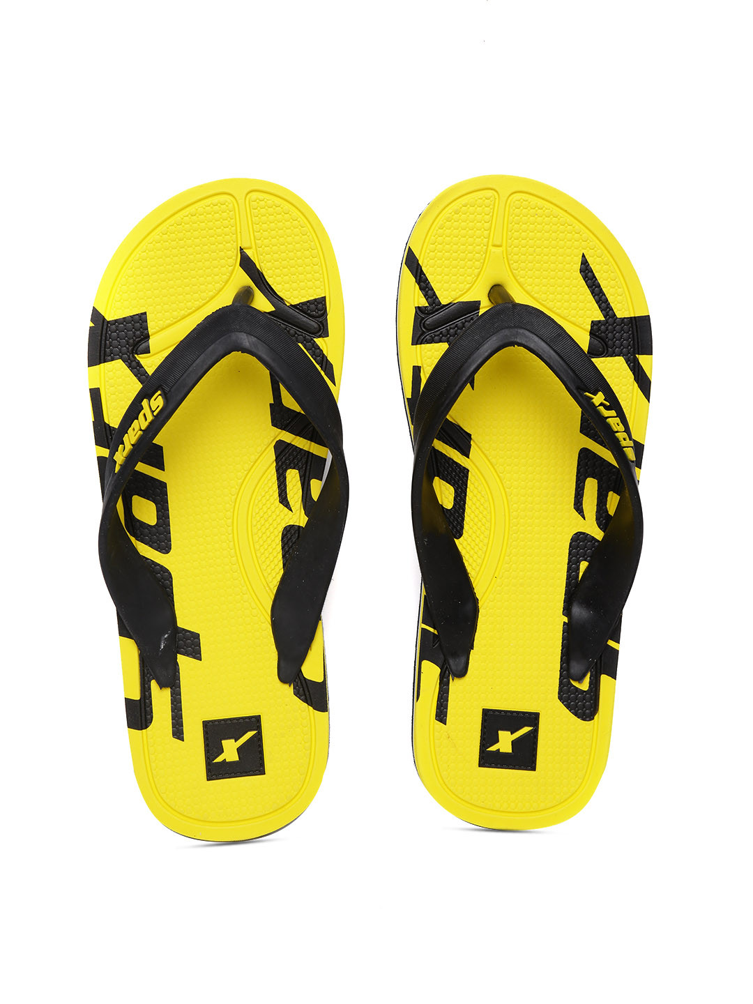 Buy Sparx Men Black & Yellow Printed Flip Flops - Flip Flops for Men 1288952 | Myntra