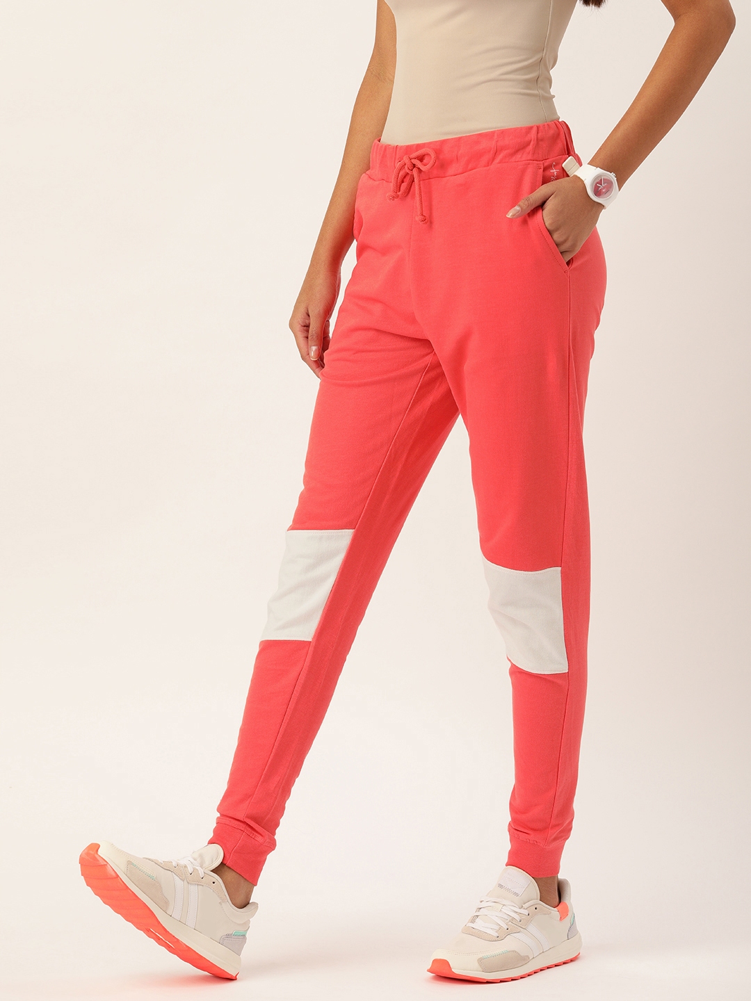 peach color joggers