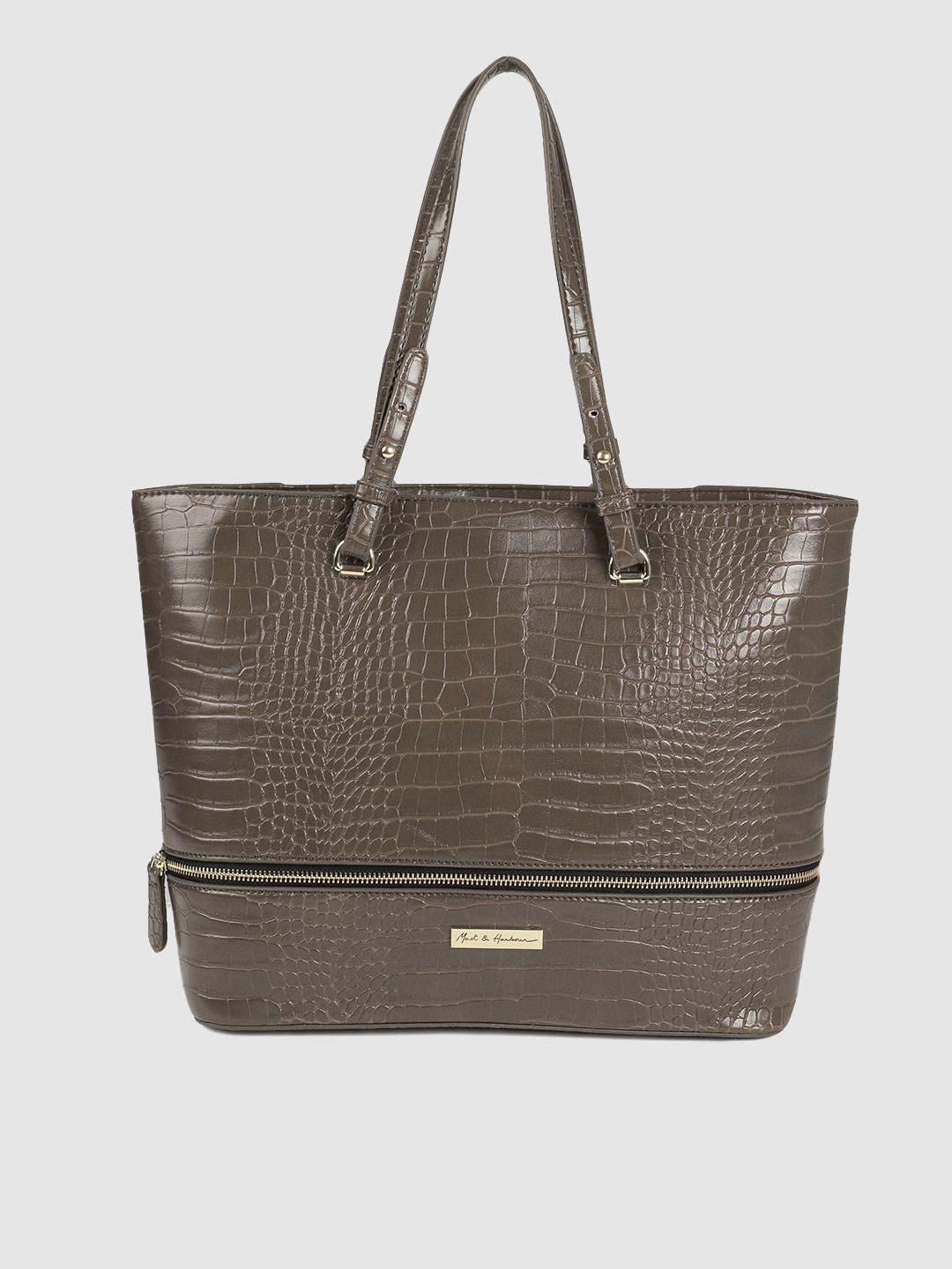 Buy Mast & Harbour Taupe Animal Textured Shoulder Bag Handbags for