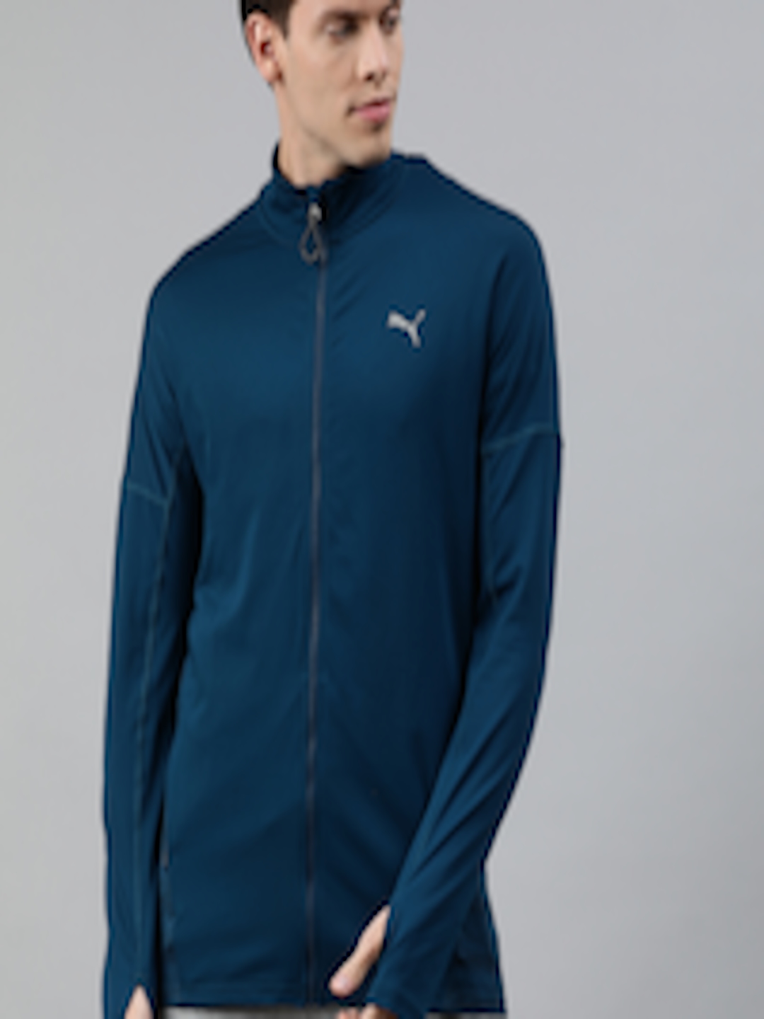 Buy Puma Men Blue VK Active Solid Sporty Track Jacket - Jackets for Men ...