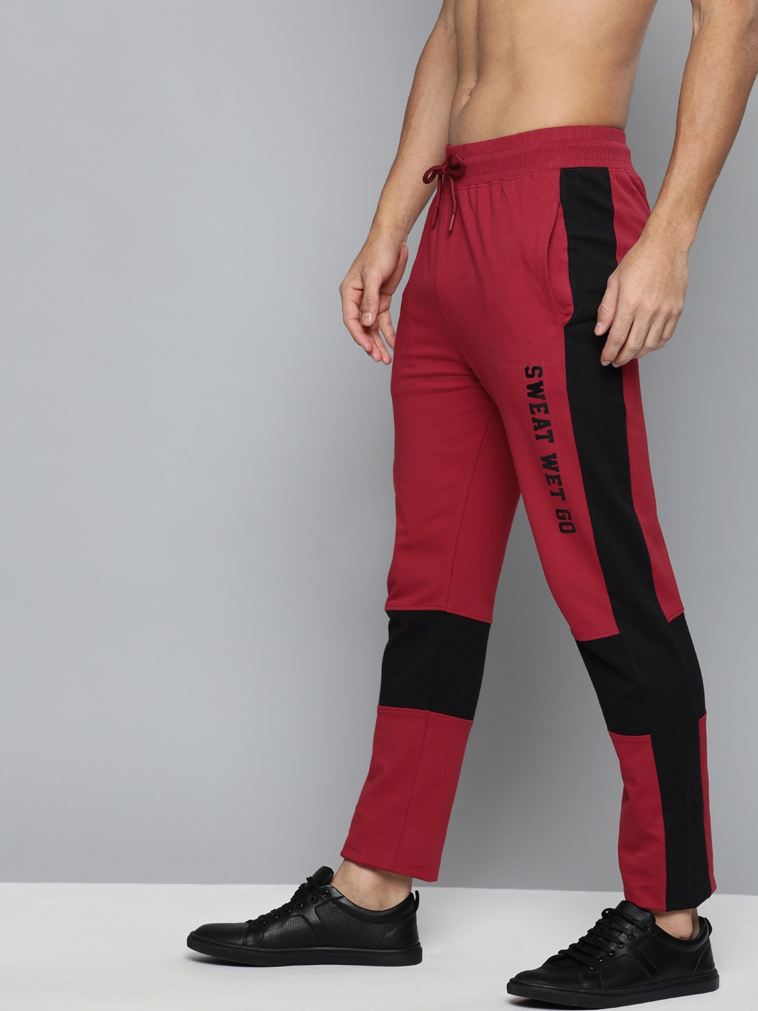 mens maroon track pants