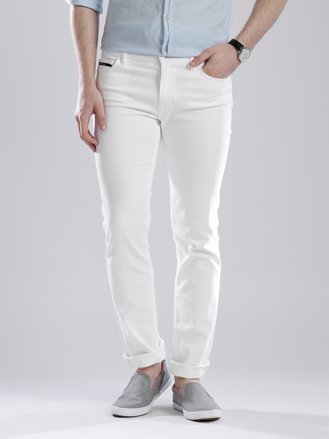 Buy Calvin Klein Jeans White Skinny Fit Jeans - Jeans for Men 1290409 ...