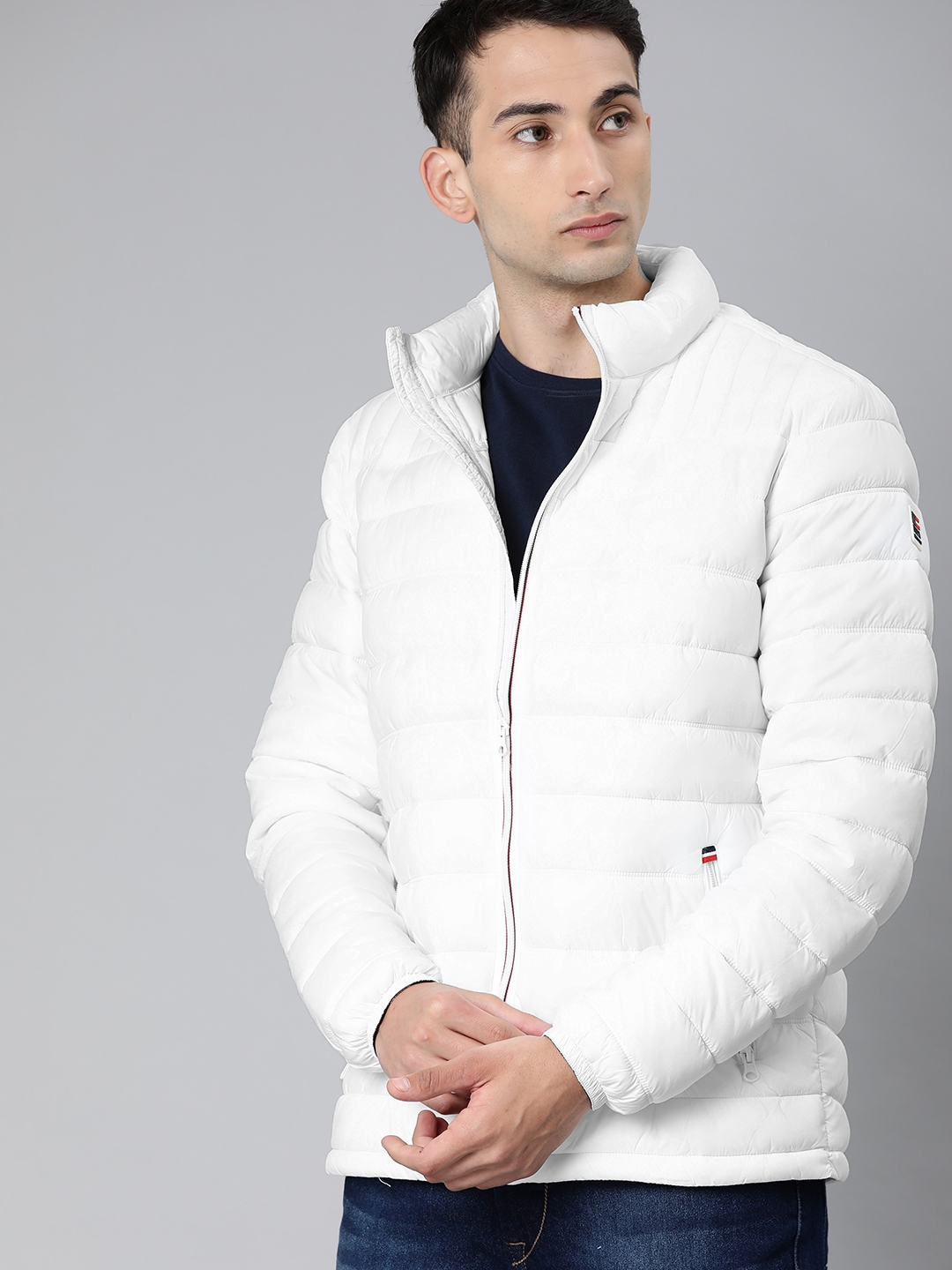 Buy U.S. Polo Assn. Men White Lightweight Solid Padded Jacket - Jackets for Men 12916446 | Myntra