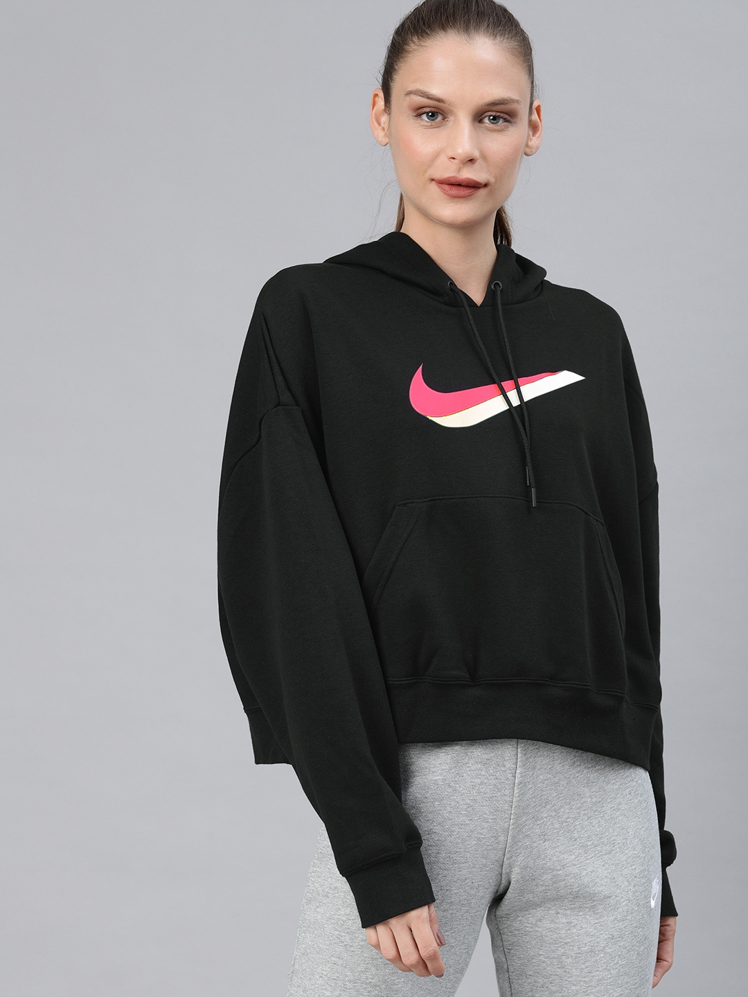 Buy Nike Women Black Printed Sporty Jacket - Jackets for Women 12916838 ...