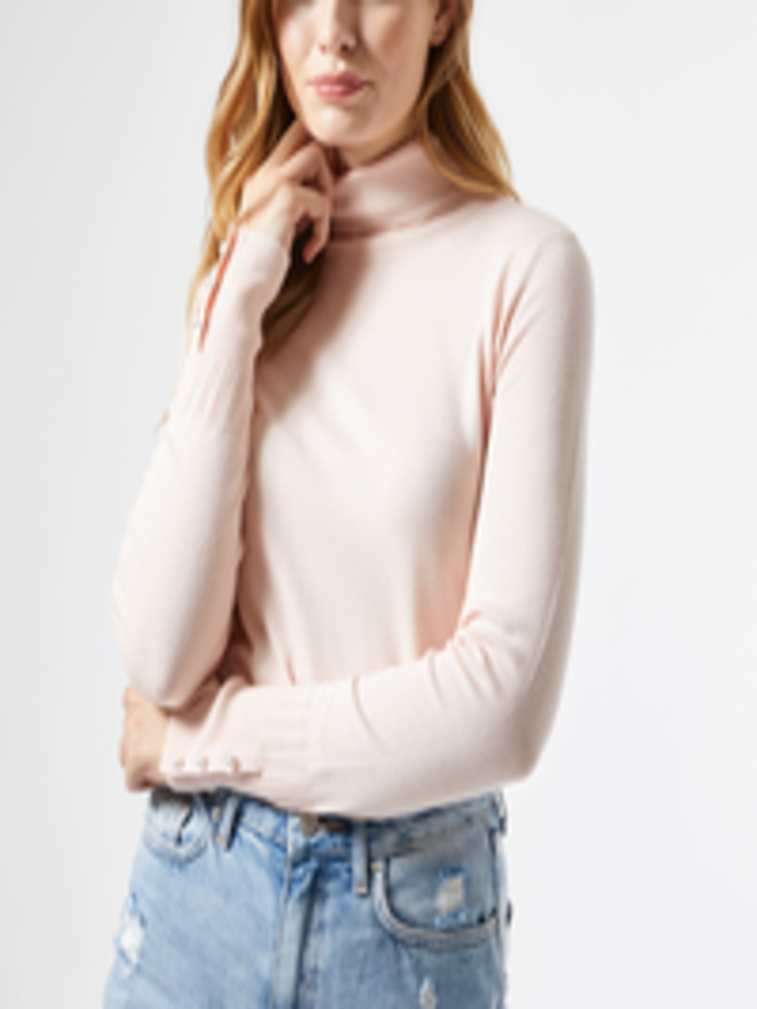 Buy DOROTHY PERKINS Women Peach Coloured Sustainable Solid Pullover ...