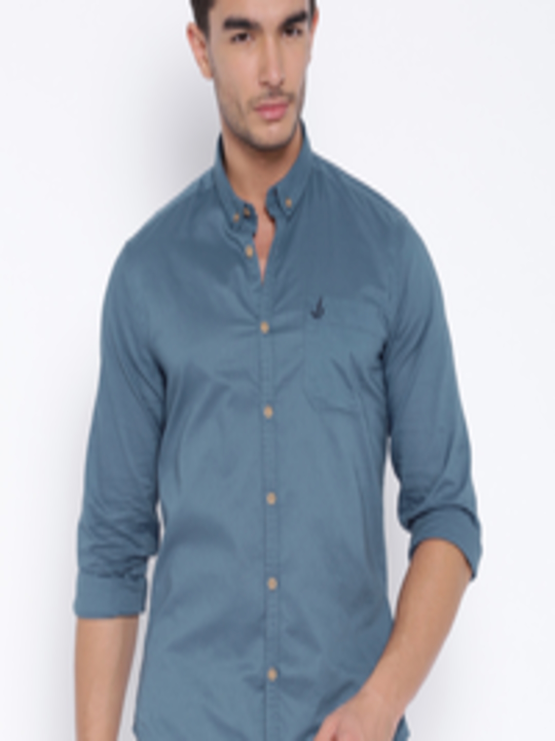 Buy BAY ISLAND Blue Smart Casual Shirt - Shirts for Men 1293394 | Myntra