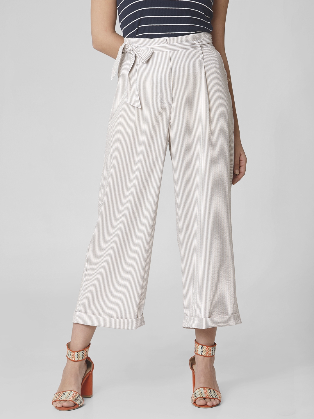 white striped trousers womens