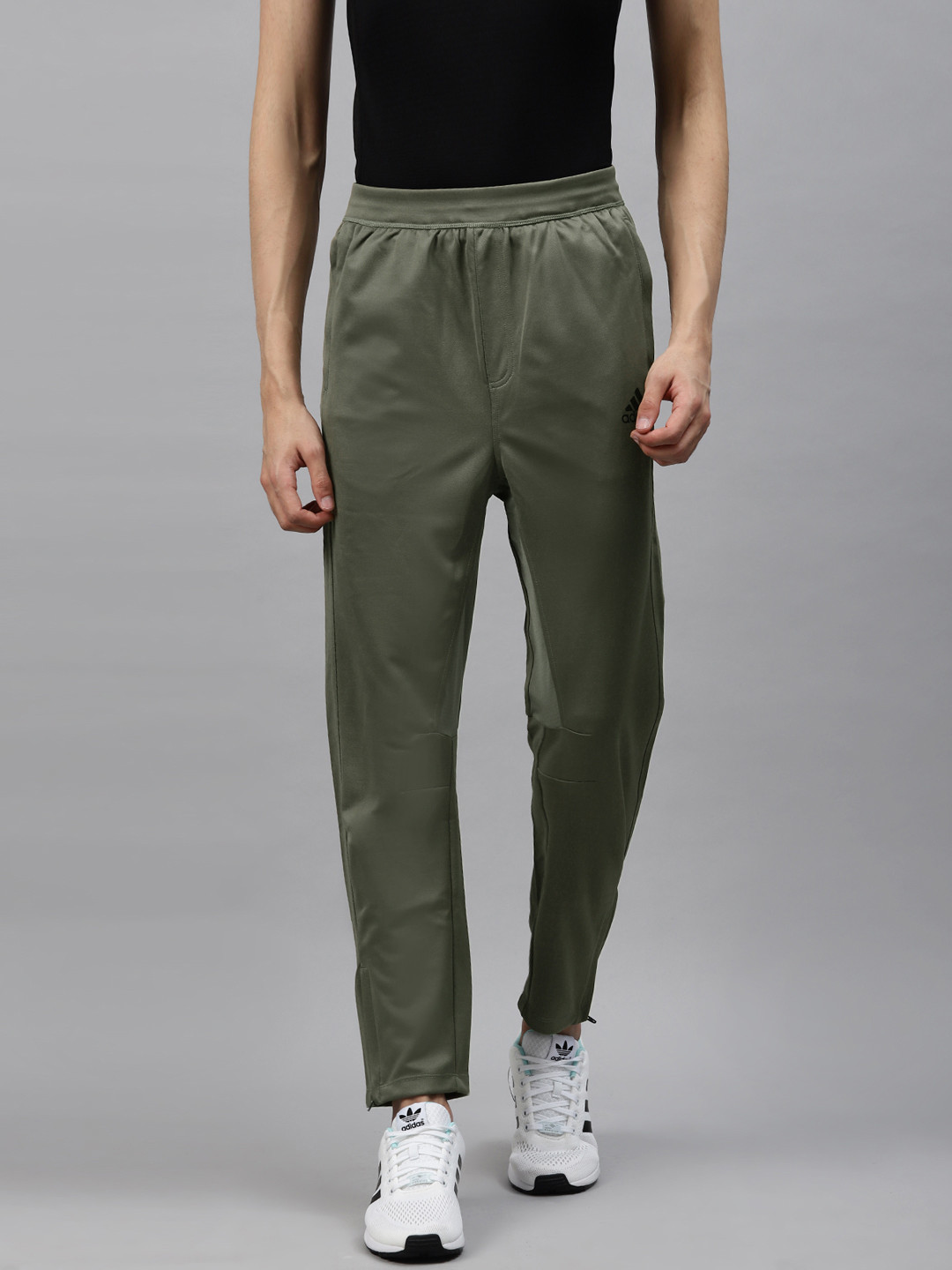 Buy ADIDAS Men Olive Green Solid City Base Training Track Pants Track