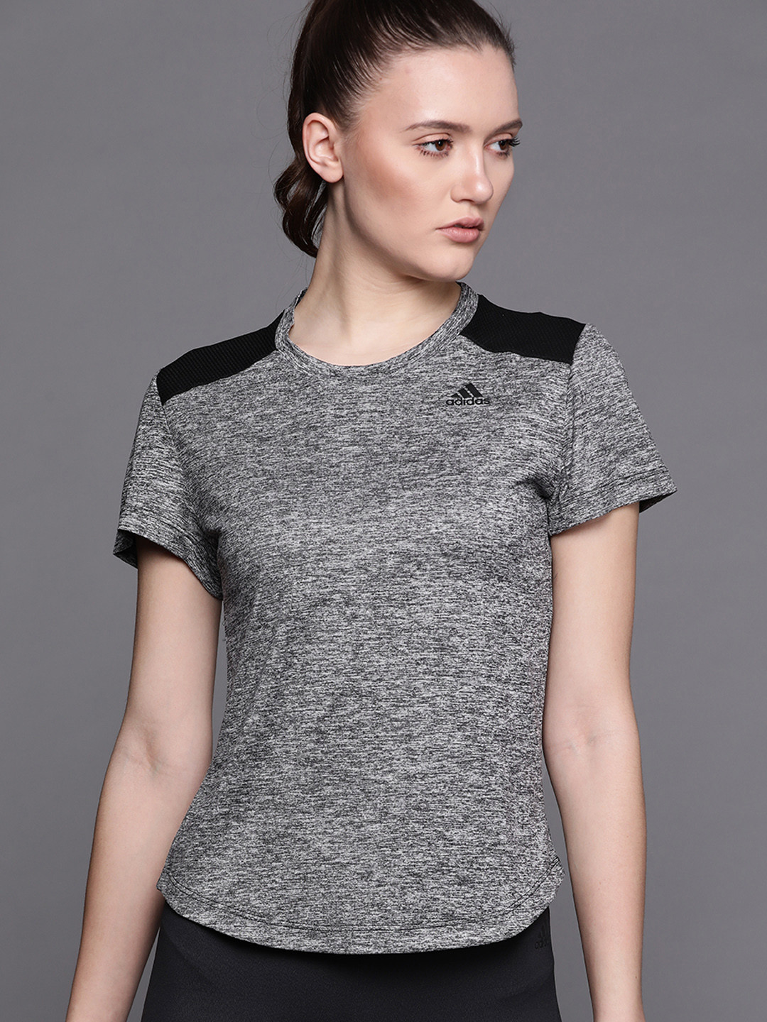 Buy ADIDAS Women Black PRIME TEE MIX Training T Shirt Tshirts for