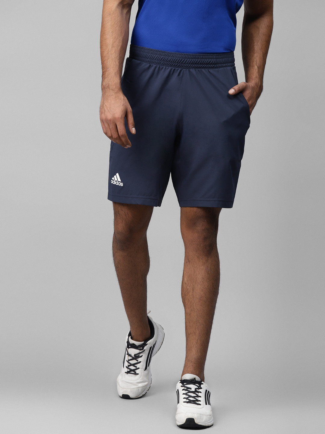 Buy ADIDAS Men Navy Blue Solid Primegreen Tennis Ergo Shorts Shorts