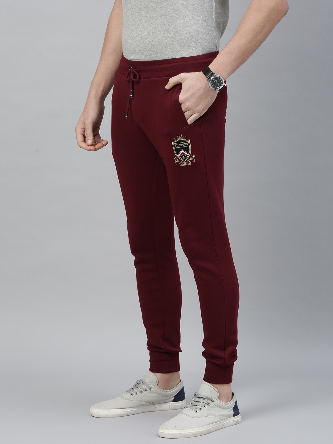 tommy hilfiger side tape track pants