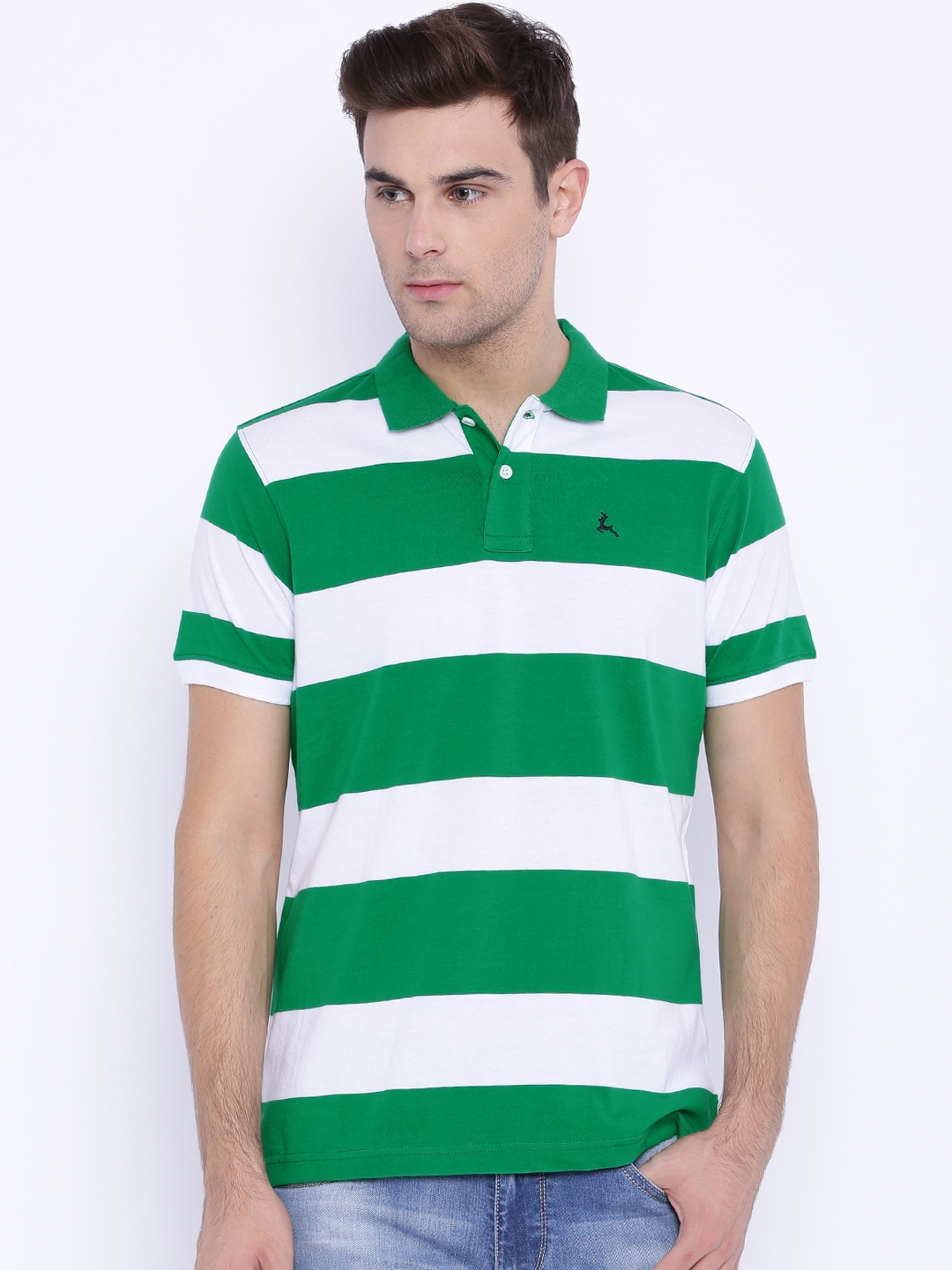 striped polo v neck t shirts