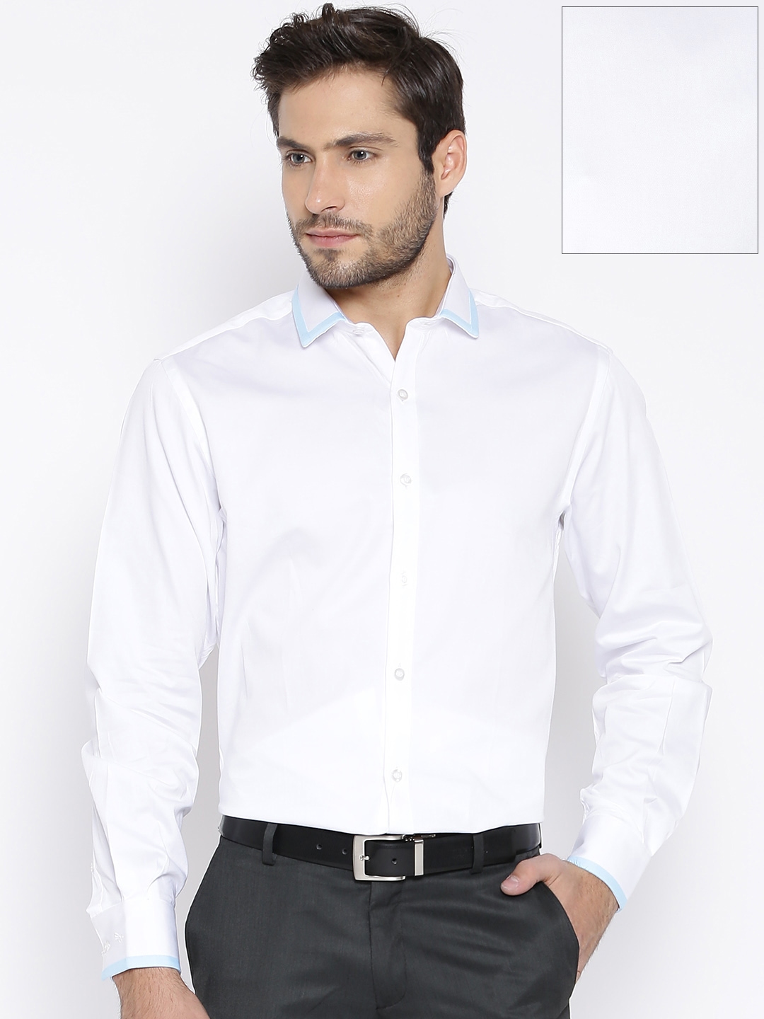 Buy John Players White Slim Formal Shirt - Shirts for Men 1296593 | Myntra