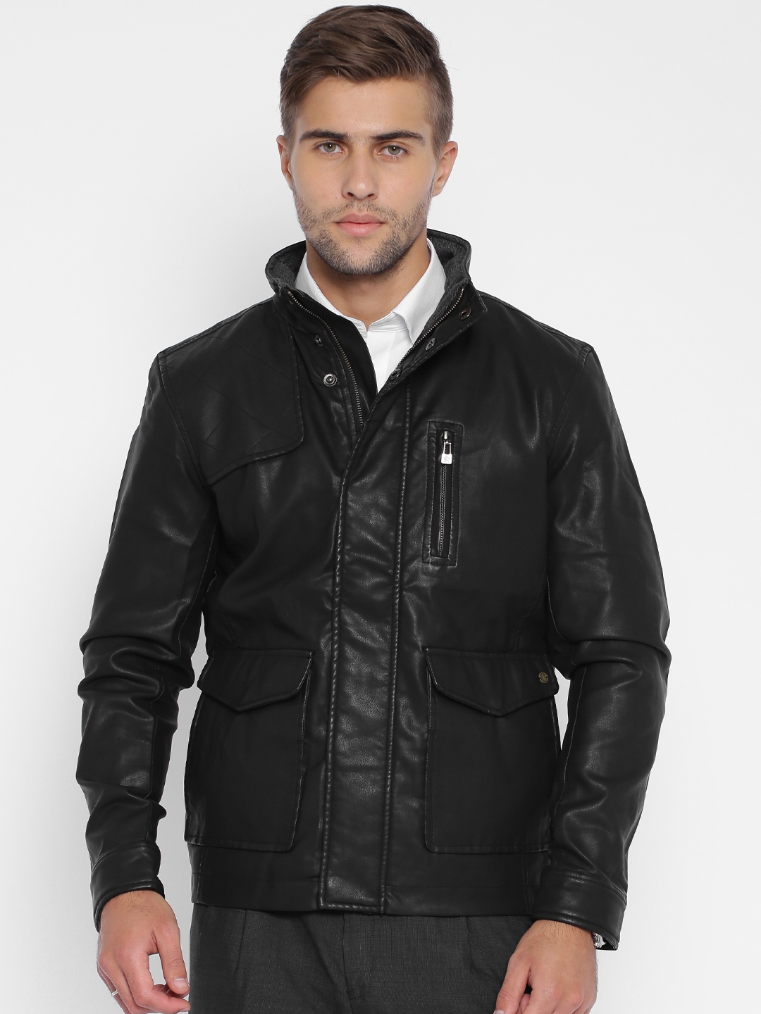myntra leather jackets