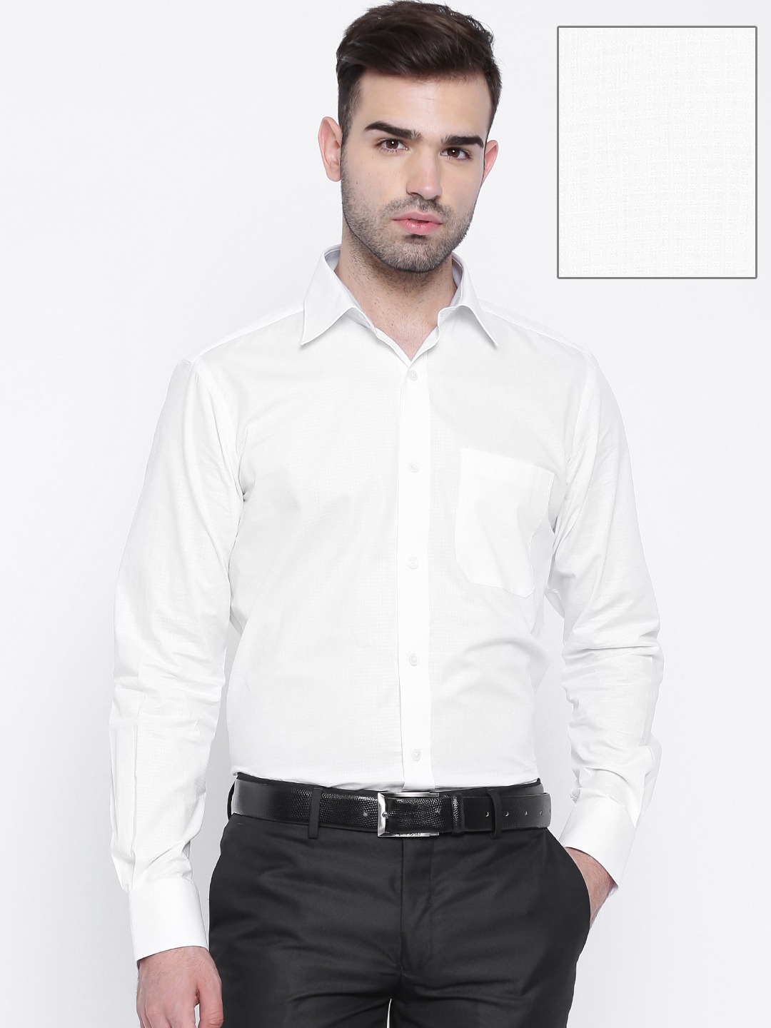 Buy Raymond White Contemporary Fit Formal Shirt - Shirts for Men ...