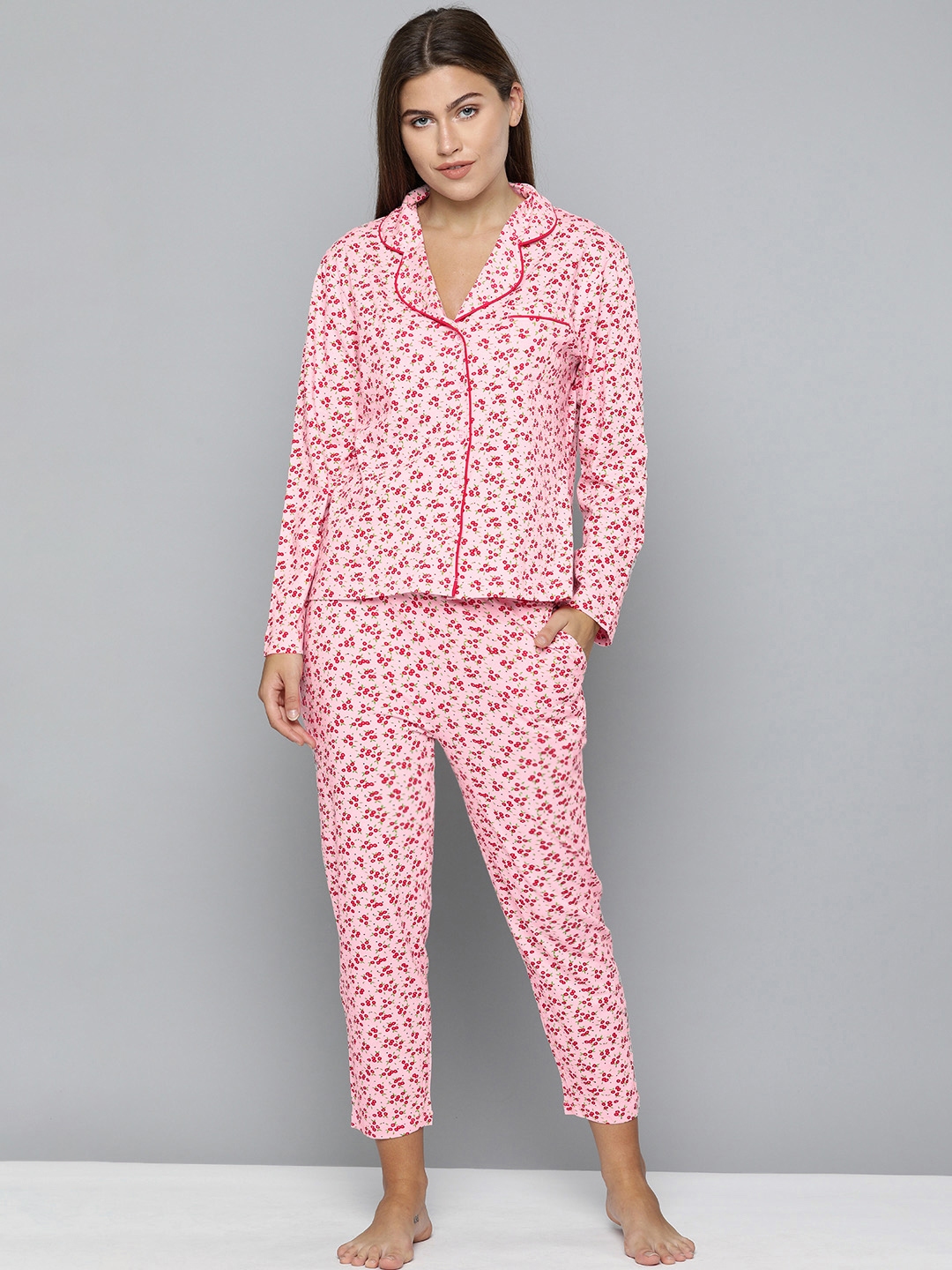 pink night suit for women