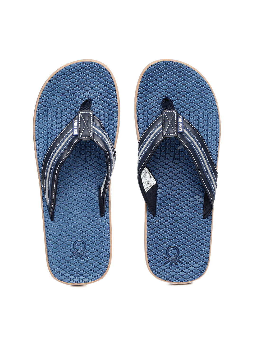 Buy United Colors Of Benetton Men Blue Flip Flops - Flip Flops for Men 1298570 | Myntra