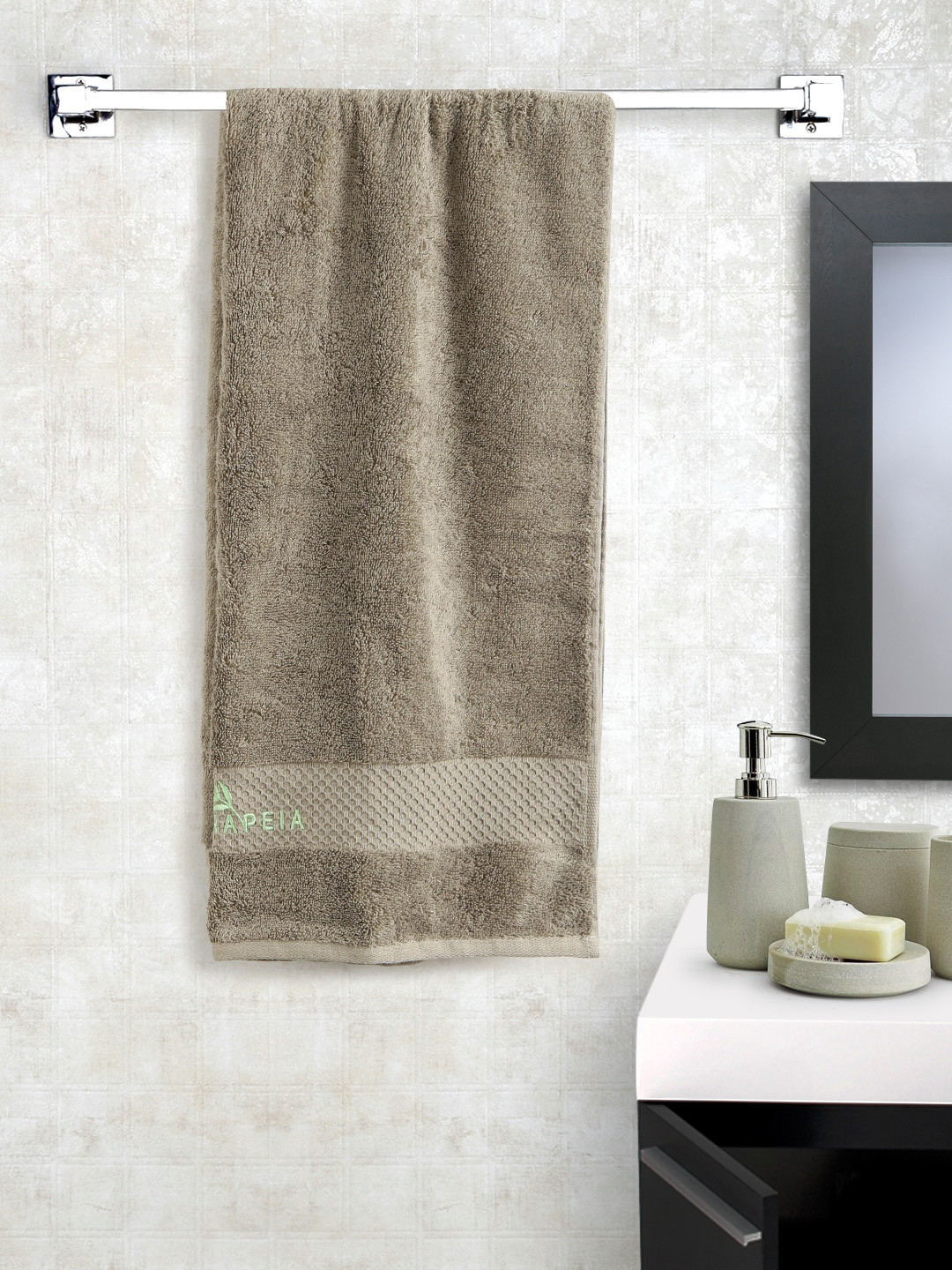 Buy Portico New York Therapeia Olive Brown Cotton Bath Towel Bath