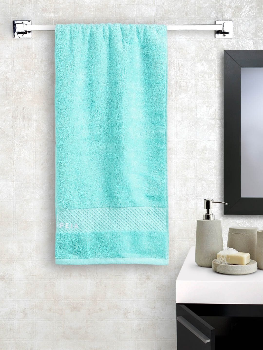 Buy Portico New York Therapeia Sea Green Cotton Bath Towel Bath Towels for Unisex 1298741 Myntra