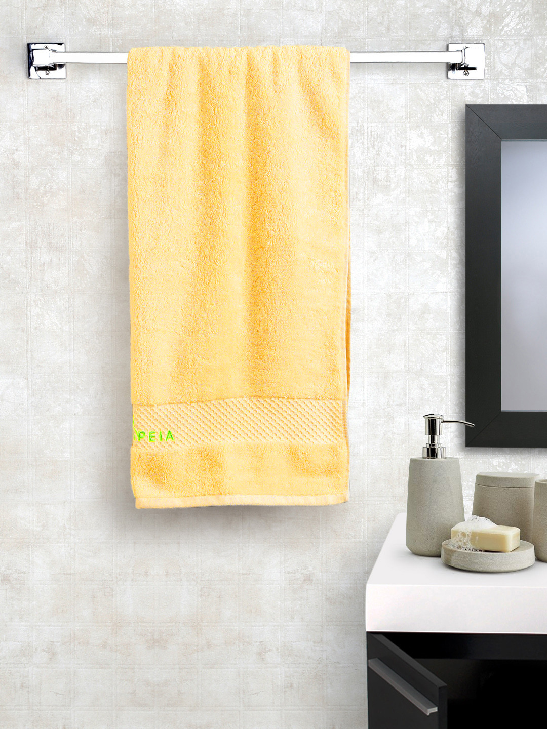 Buy Portico New York Therapeia Yellow Cotton Bath Towel Bath Towels