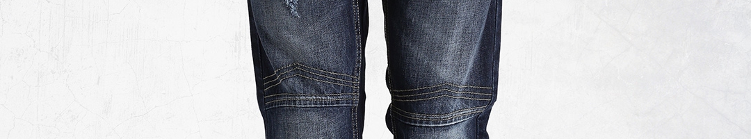 Buy RDSTR Navy Tapered Fit Jeans - Jeans for Men 1299624 | Myntra