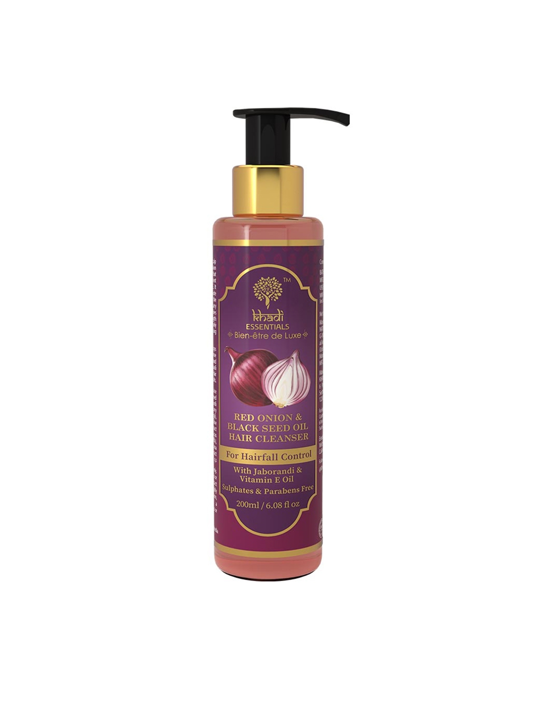 Buy KHADI ESSENTIALS Red Onion & Black Seed Oil Hair Cleanser 200ml