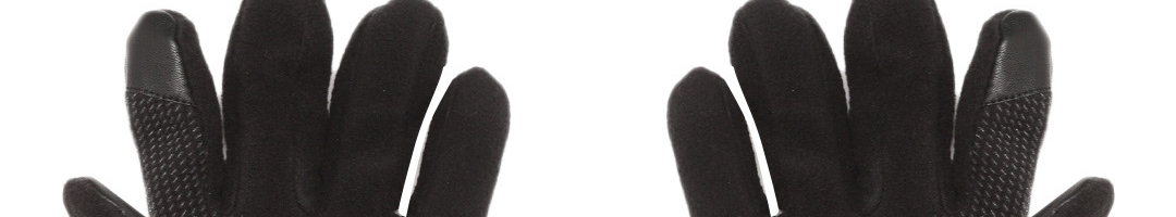 Buy Marks & Spencer Men Black Solid Gloves With Self Design Detail ...