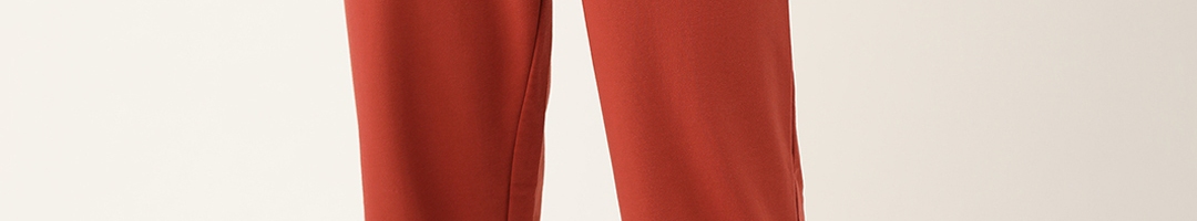 Buy Laabha Women Rust Orange Solid Track Pants - Track Pants for Women ...