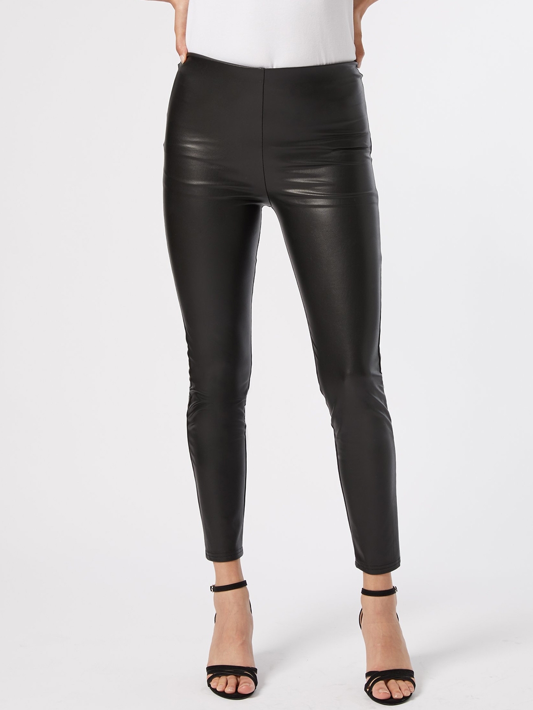 black coated jeggings