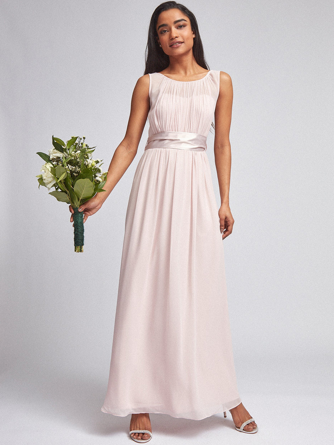 Buy DOROTHY PERKINS Women Pink Petite Natalie Solid Maxi Dress