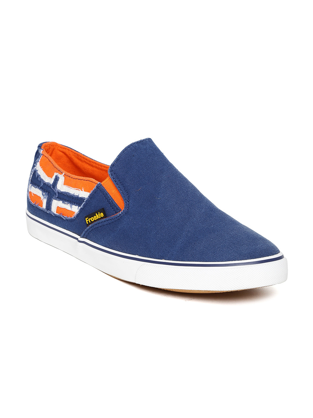mens blue slip ons