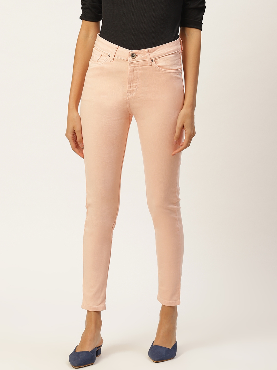 Buy Xpose Women Pink Slim Fit High Rise Clean Look Stretchable Jeans