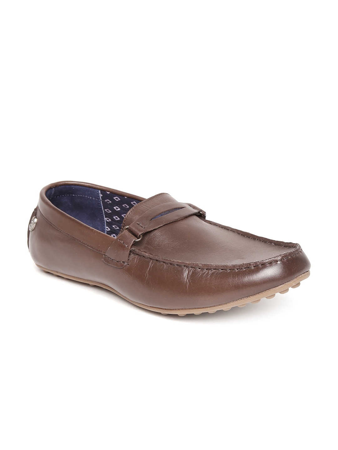 lee cooper brown leather casual shoes
