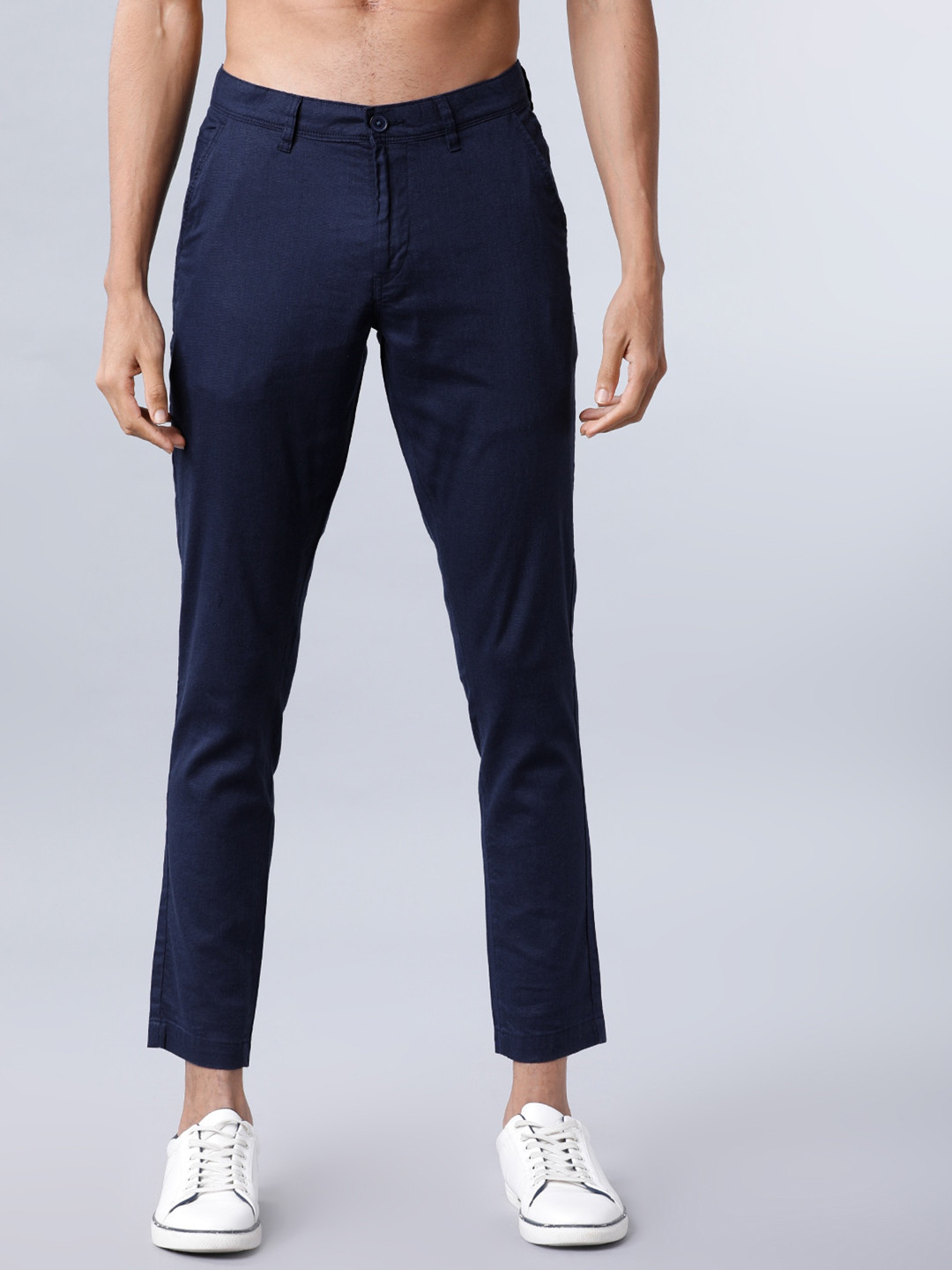 Buy HIGHLANDER Men Blue Slim Fit Solid Chinos - Trousers for Men ...