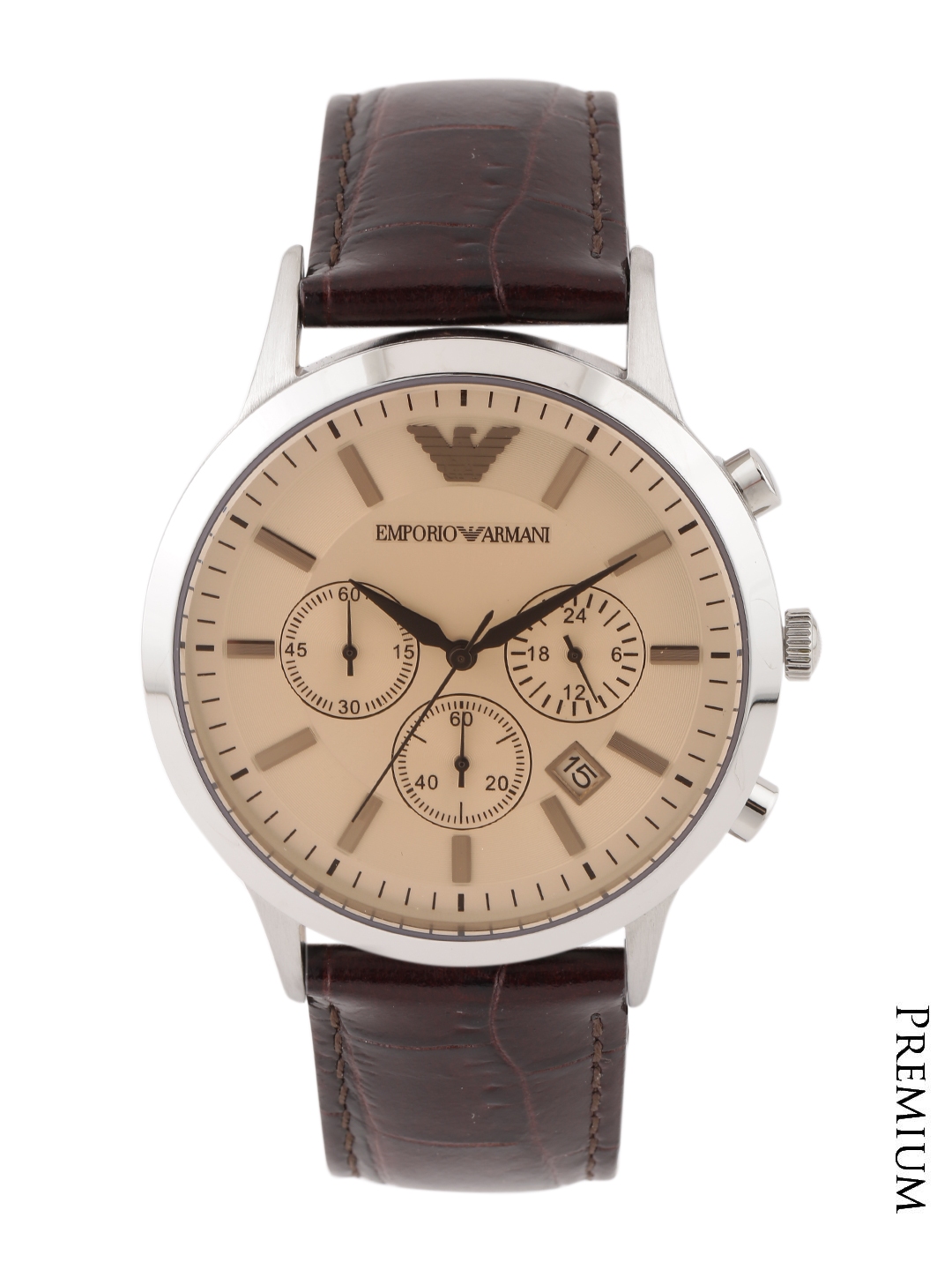 Buy Emporio Armani Men Beige Chronograph Dial Watch AR2433 - Watches ...