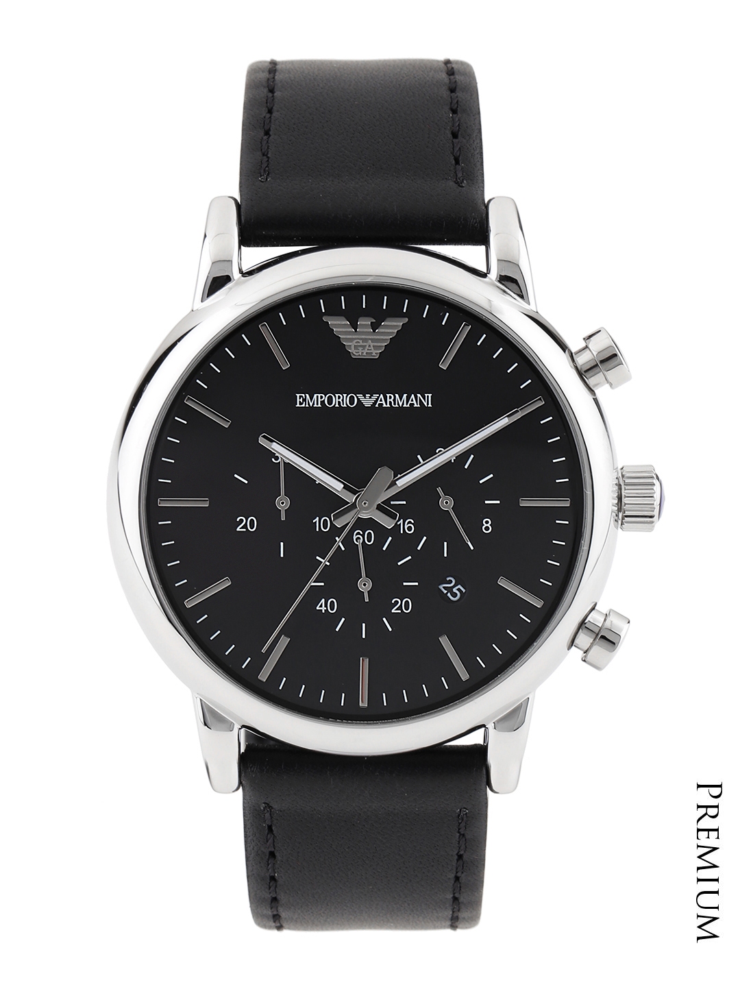 Buy Emporio Armani Men Black Chronograph Dial Watch AR1828I - Watches ...